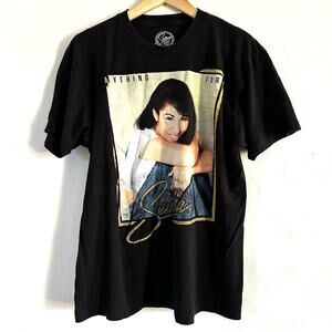 Vintage Selena Official Merch Anthing for Selena Unisex Shirt Black Size Large‎